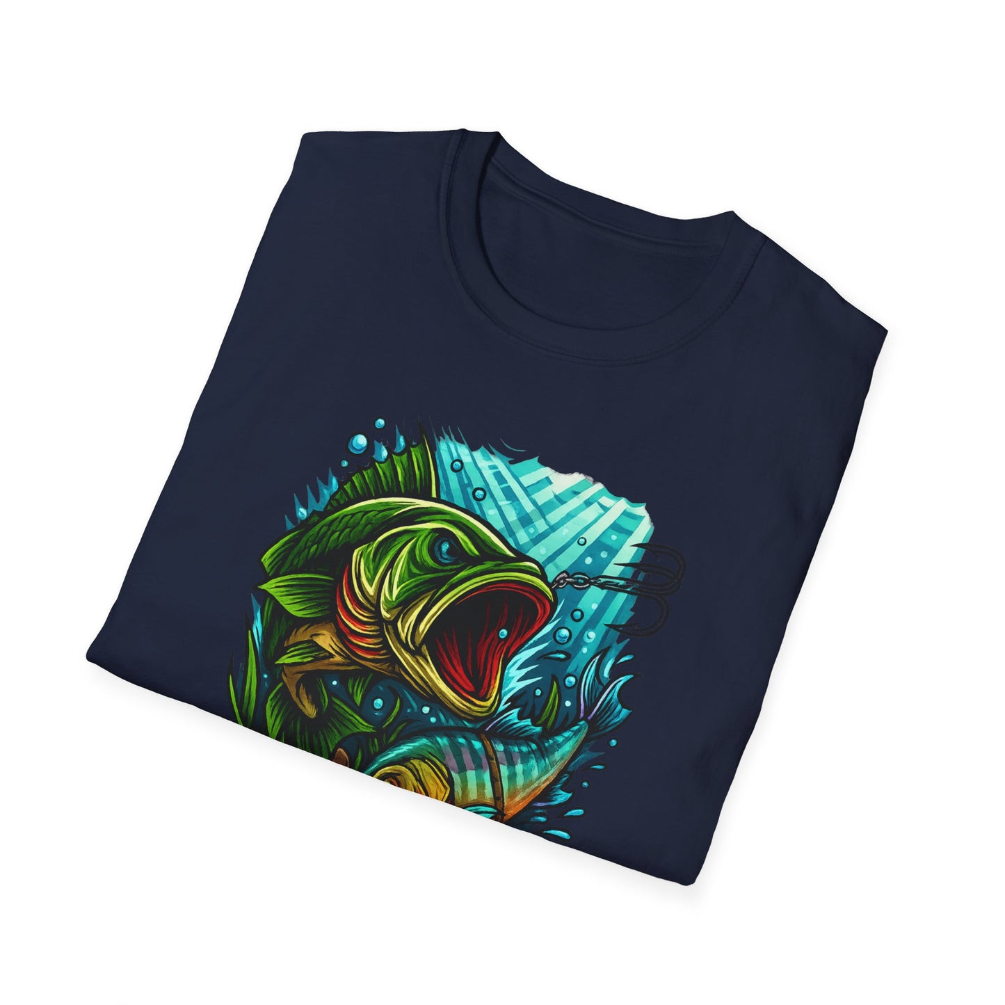 Hooked Fury – Vivid Underwater Bass Strike Fishing Shirt - Glidebait fishing