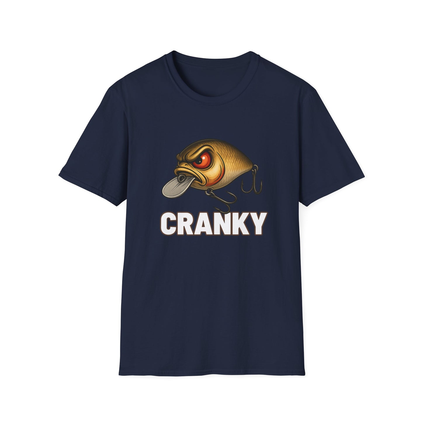 CRANKY Crankbait – Angry Lure Fishing Tee - Gold Edition