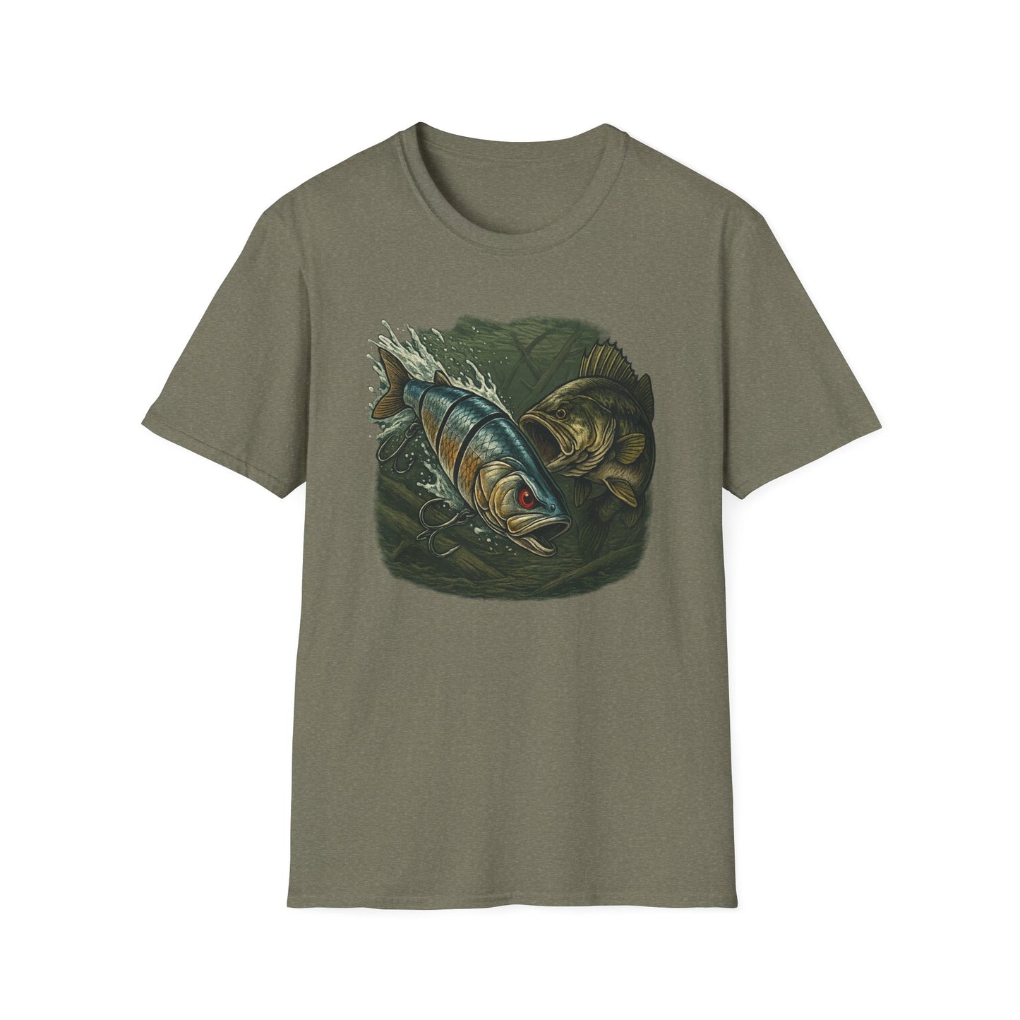 Cranky Swimbait Lure Front Logo Tee – Bass Fishing Apparel