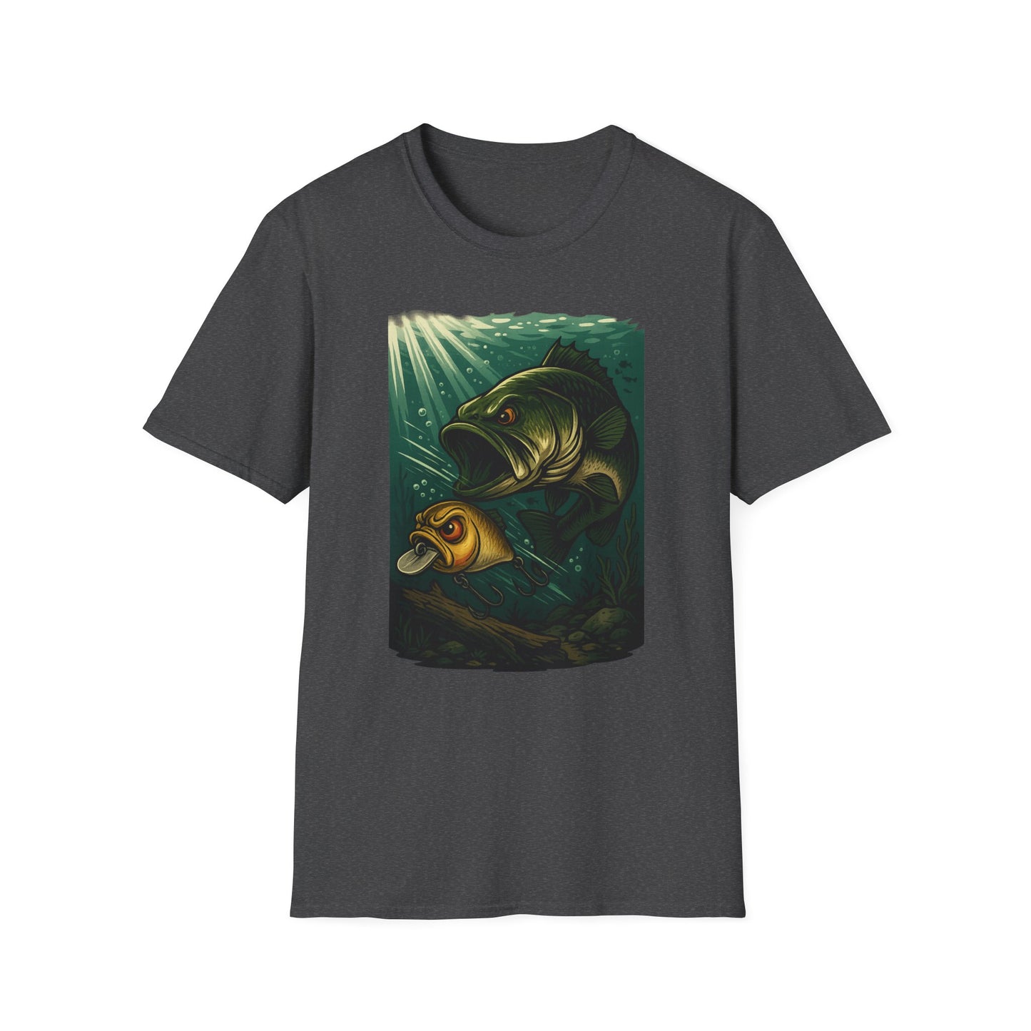 “Cranky Bass Chase – Bold Underwater Crankbait Attack Design”