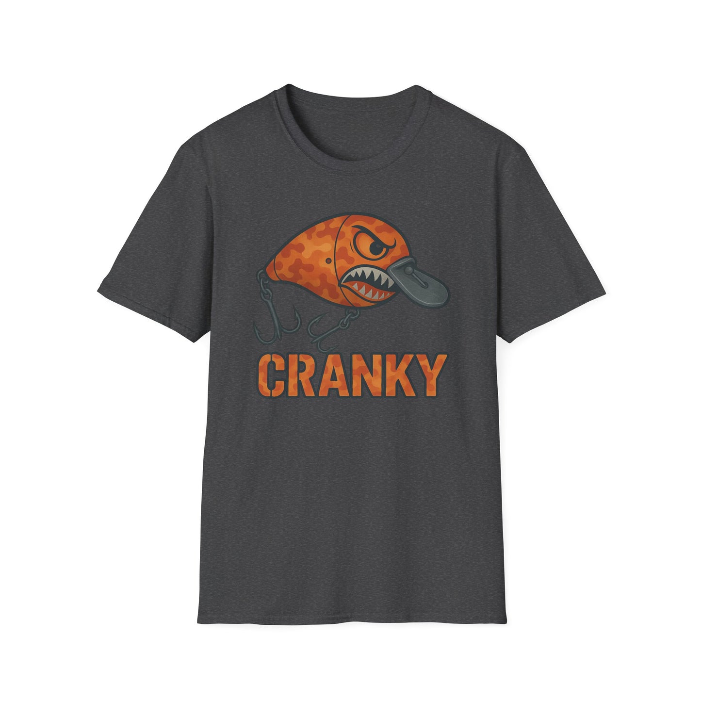 CRANKY Orange Camo Series - Crankbait Shirt – High-Heat Bass Fishing Tee - Bomber Style