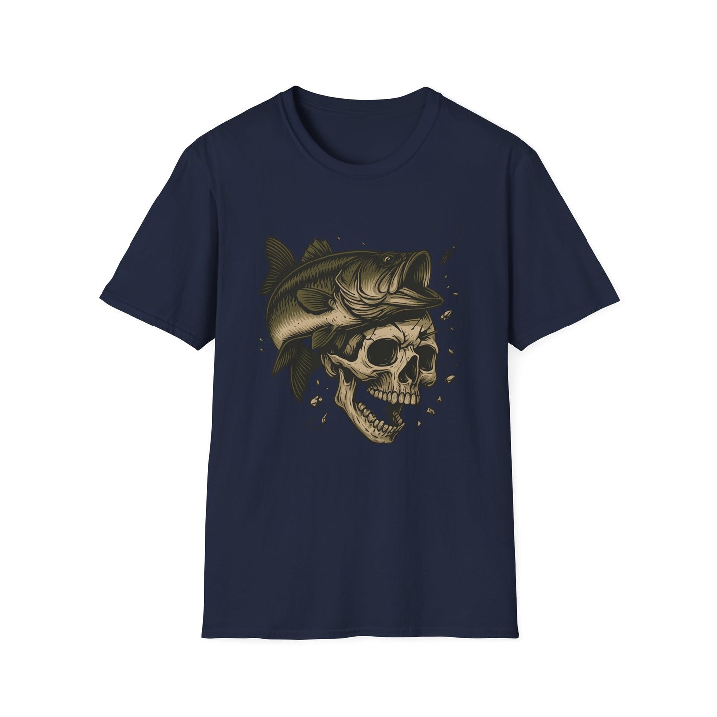 Bass to the Bone – Skull and Largemouth Fusion Fishing Shirt