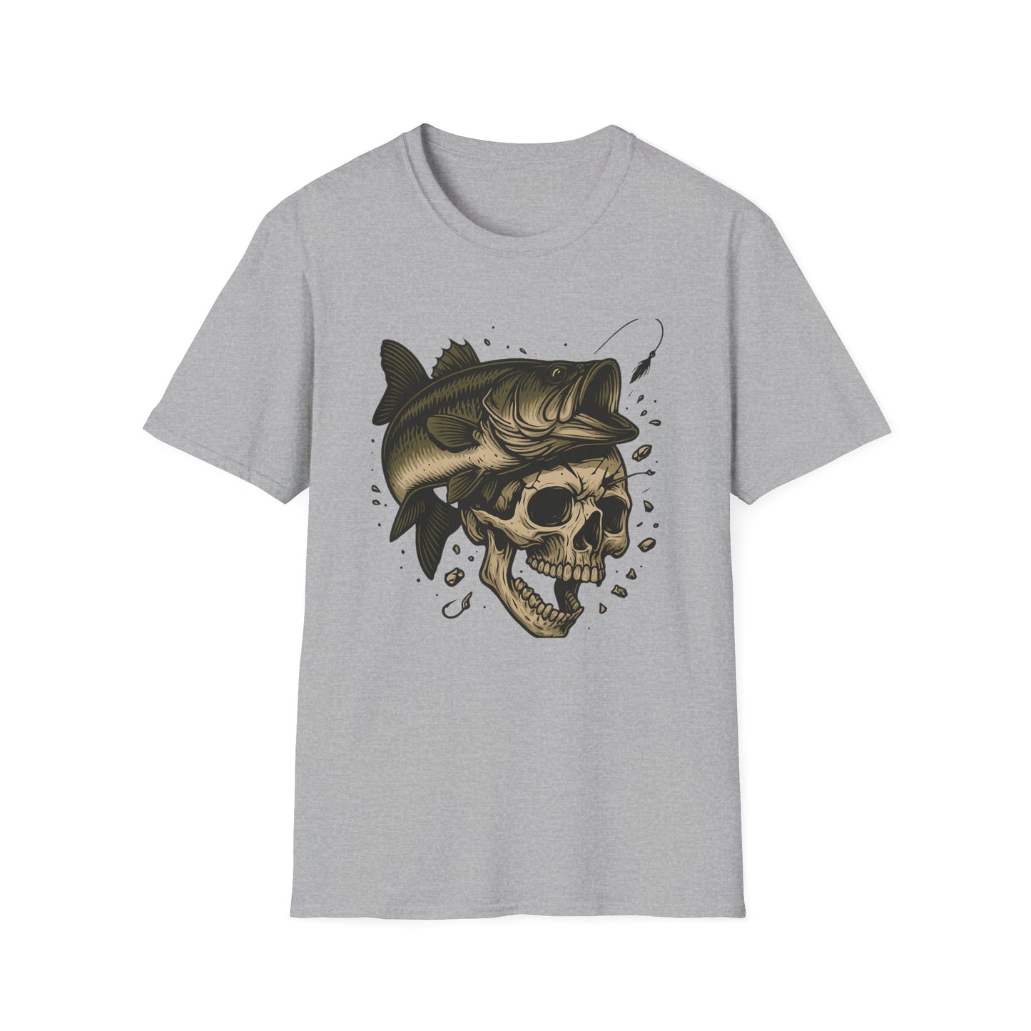 Bass to the Bone – Skull and Largemouth Fusion Fishing Shirt