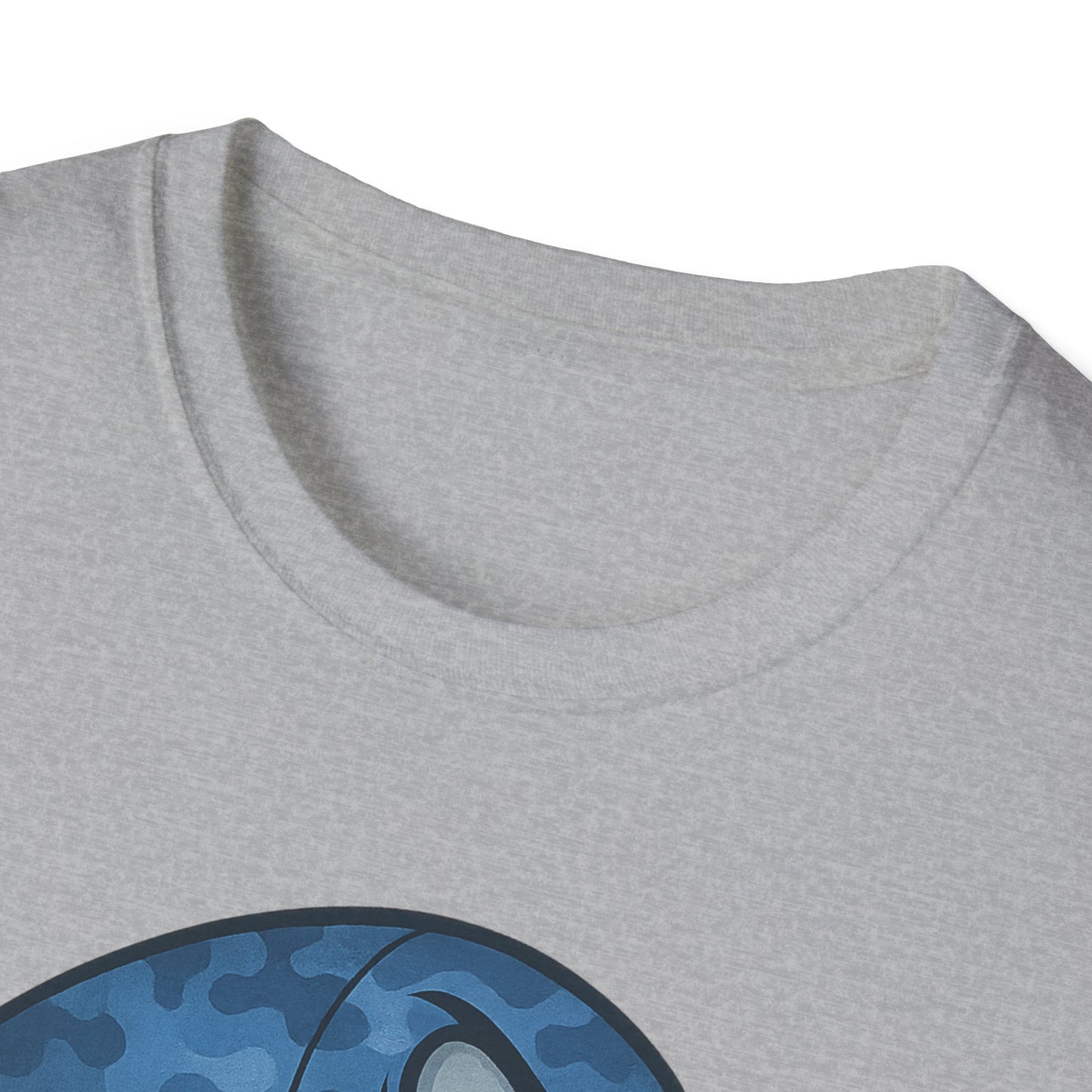 CRANKY Blue Camo Series Crankbait Shirt – Cold-Blooded Bass Fishing Tee - Bomber Style