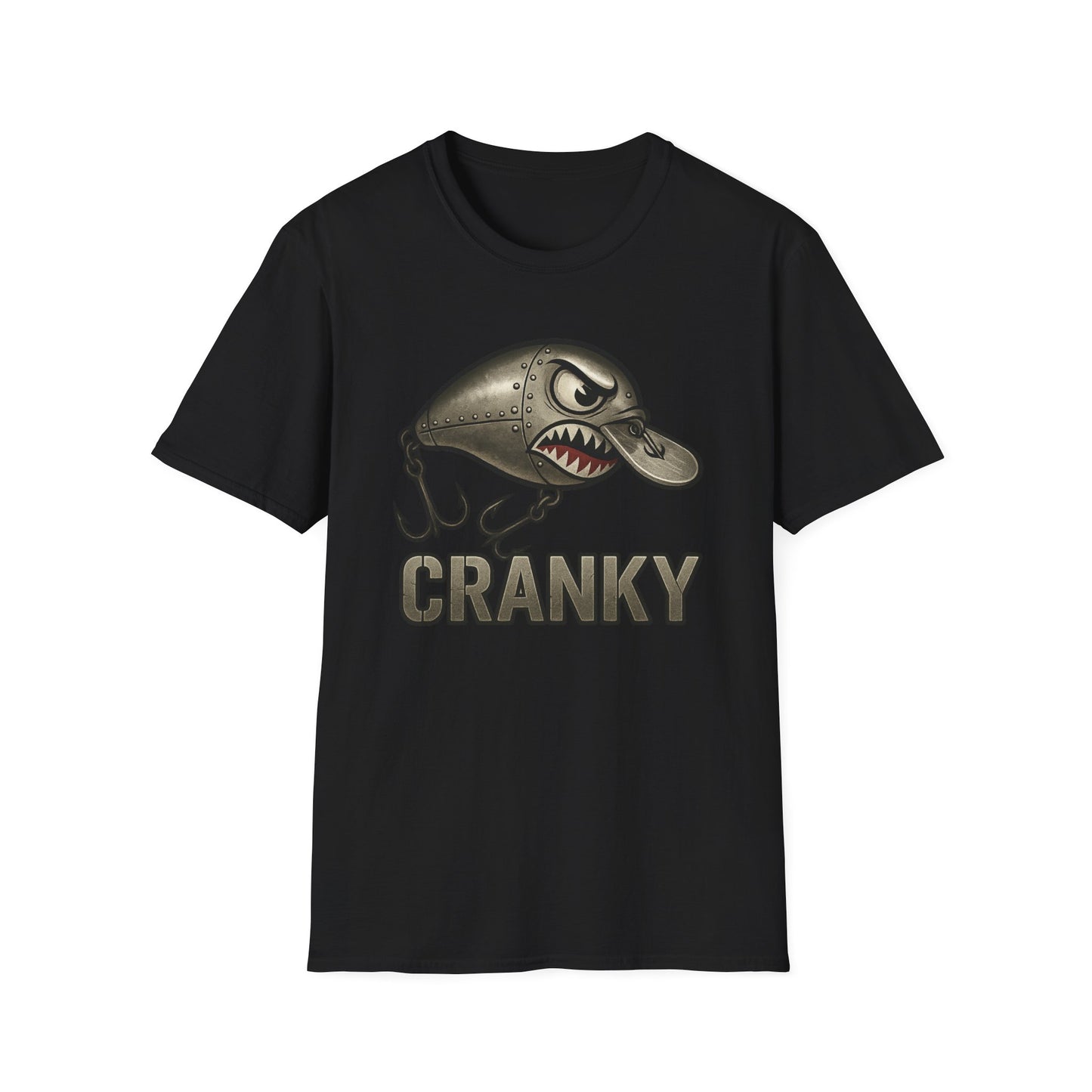 CRANKY Steel Crankbait Shirt – Industrial Bass Fishing Tee - Bomber Style