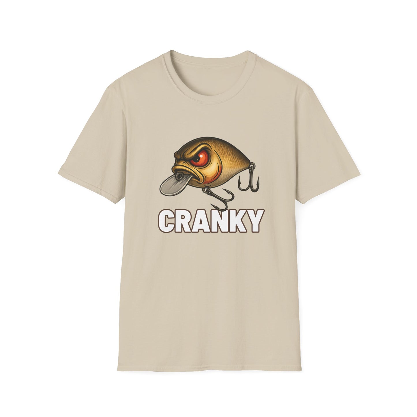 CRANKY Crankbait – Angry Lure Fishing Tee - Gold Edition