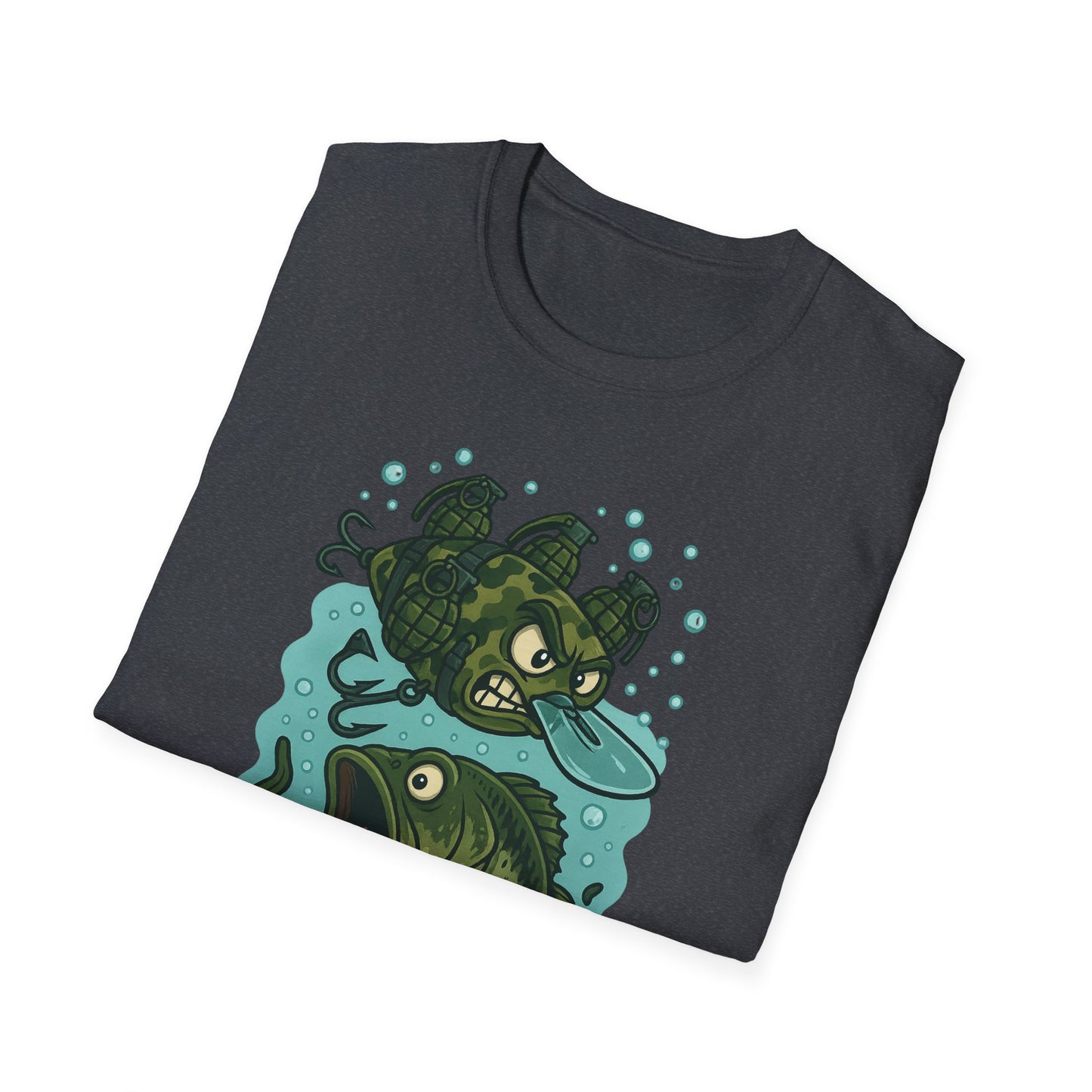 Cranky Grenade Lure Ambush Tee – Tactical Bass Fishing Cartoon Shirt