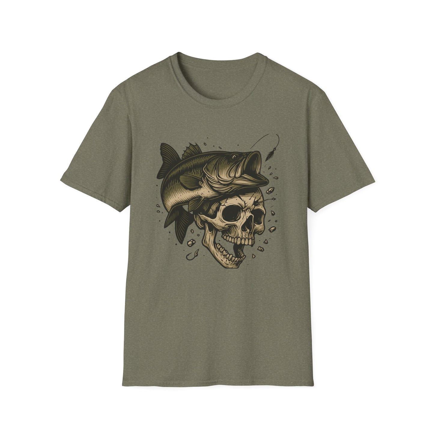 Bass to the Bone – Skull and Largemouth Fusion Fishing Shirt