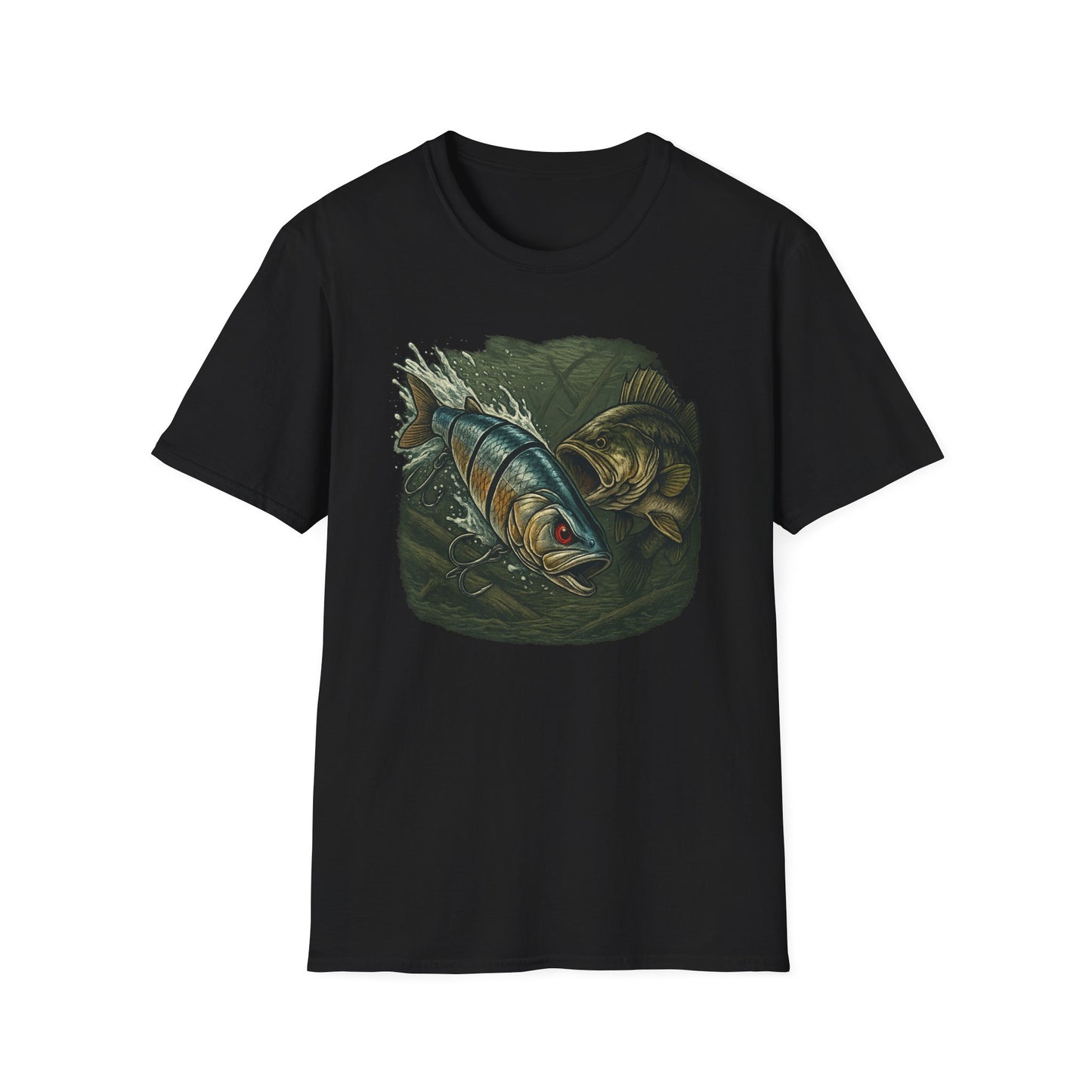 Cranky Swimbait Lure Front Logo Tee – Bass Fishing Apparel
