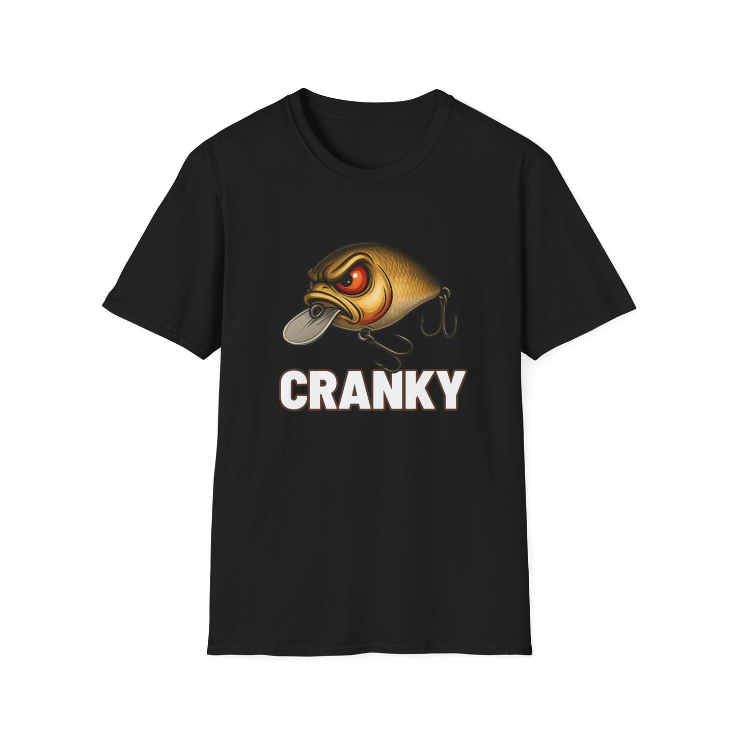 CRANKY Crankbait – Angry Lure Fishing Tee - Gold Edition