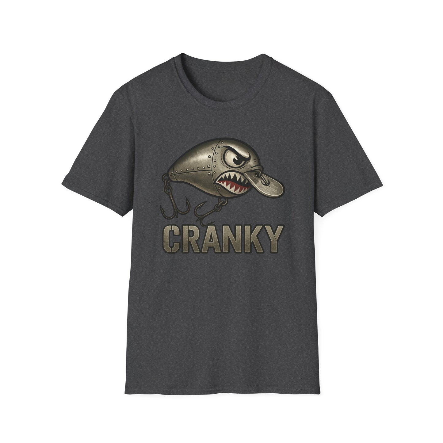 CRANKY Steel Crankbait Shirt – Industrial Bass Fishing Tee - Bomber Style