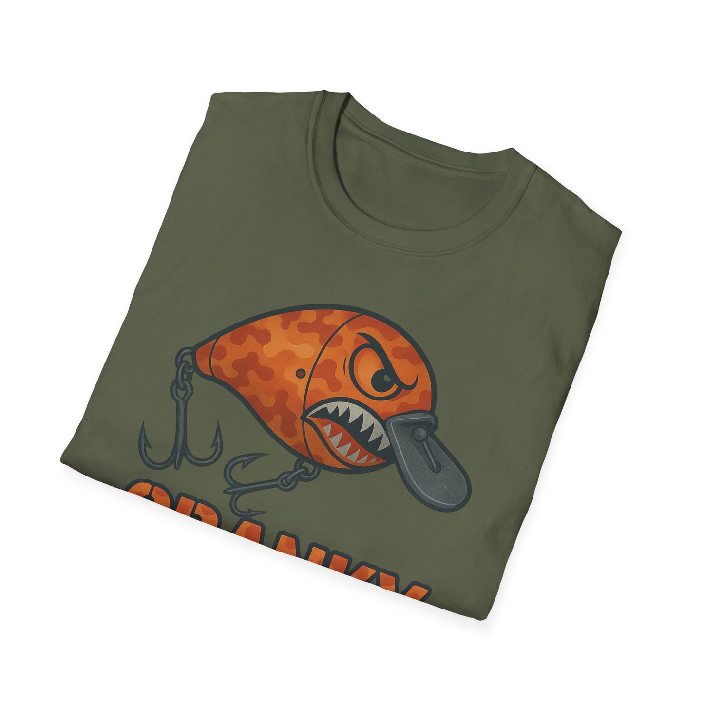 CRANKY Orange Camo Series - Crankbait Shirt – High-Heat Bass Fishing Tee - Bomber Style
