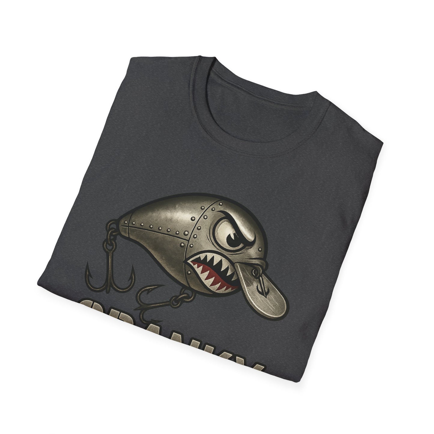 CRANKY Steel Crankbait Shirt – Industrial Bass Fishing Tee - Bomber Style