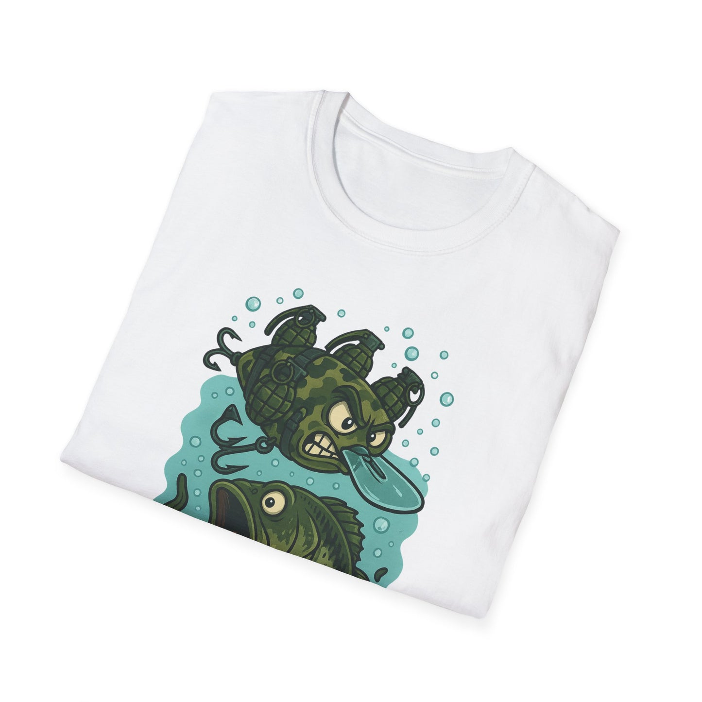 Cranky Grenade Lure Ambush Tee – Tactical Bass Fishing Cartoon Shirt