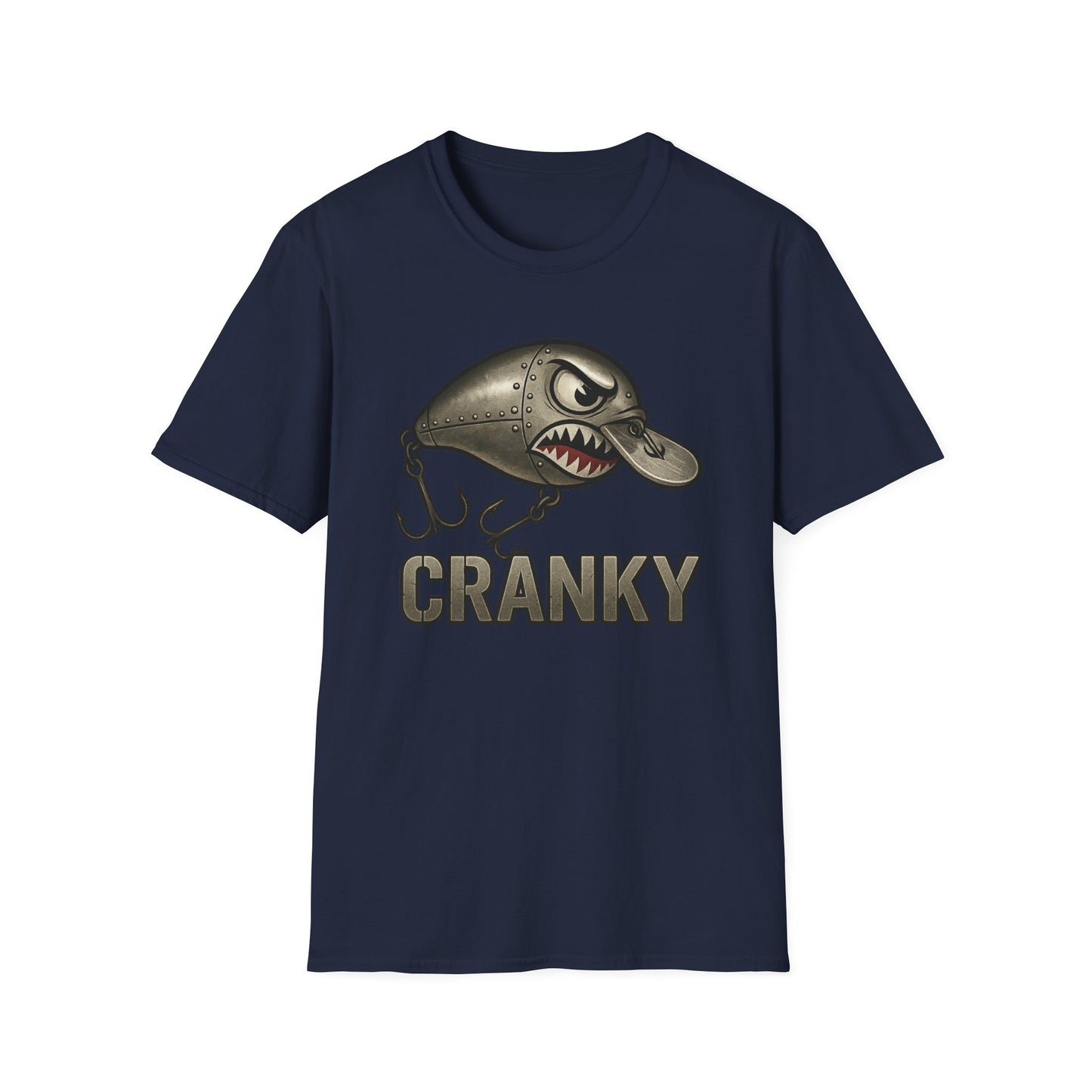 CRANKY Steel Crankbait Shirt – Industrial Bass Fishing Tee - Bomber Style