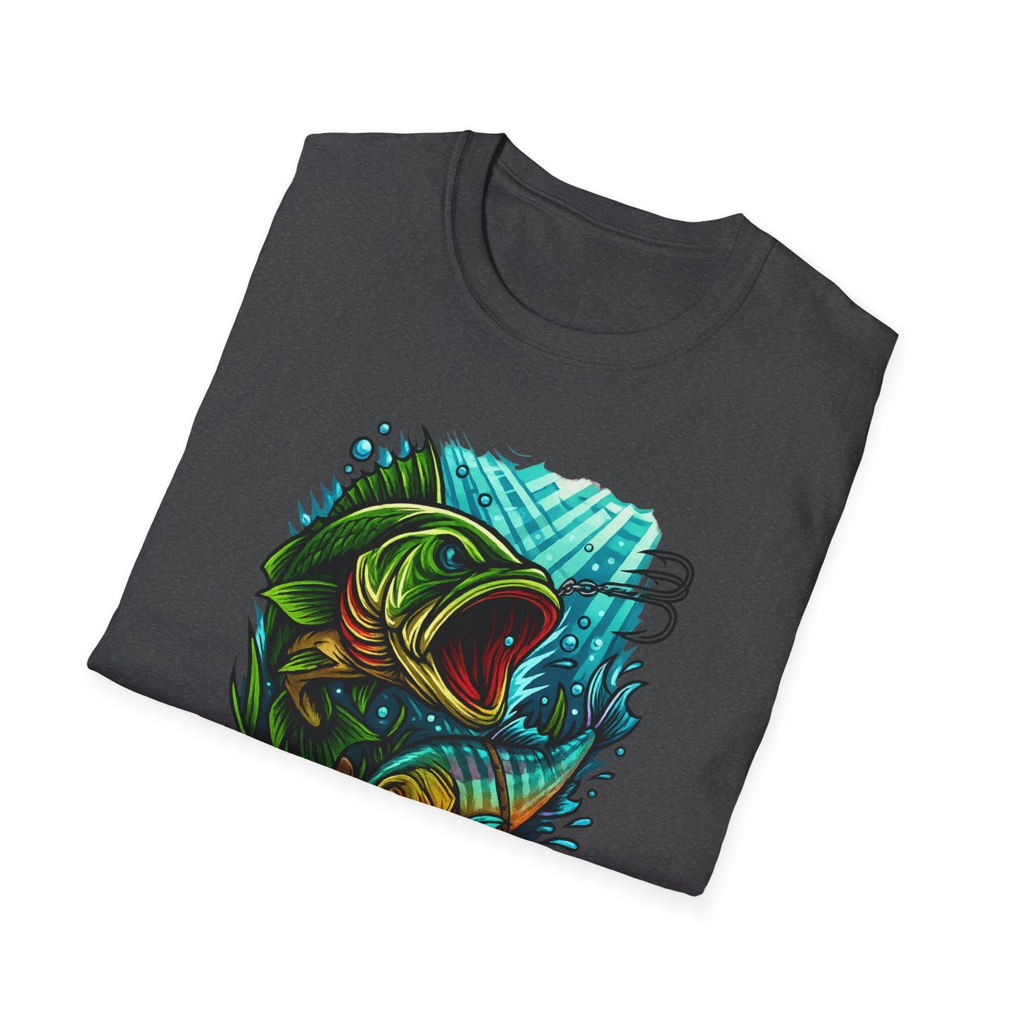 Hooked Fury – Vivid Underwater Bass Strike Fishing Shirt - Glidebait fishing