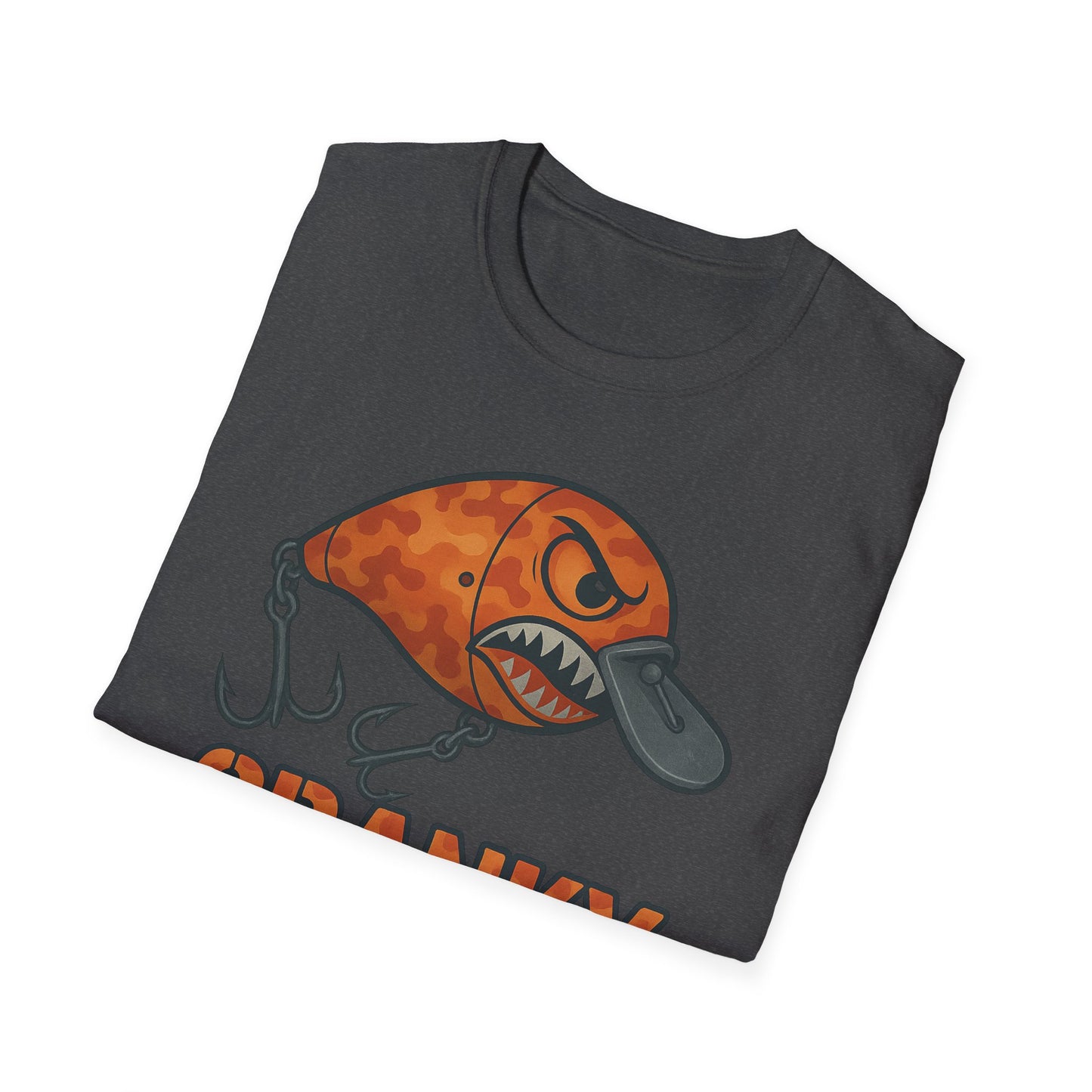 CRANKY Orange Camo Series - Crankbait Shirt – High-Heat Bass Fishing Tee - Bomber Style