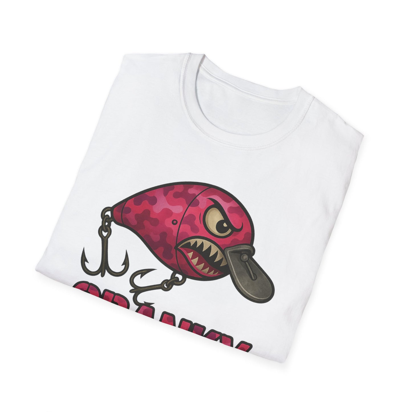 CRANKY Pink Camo Series Crankbait Shirt – Bold Fishing Tee with Attitude - Bomber Style