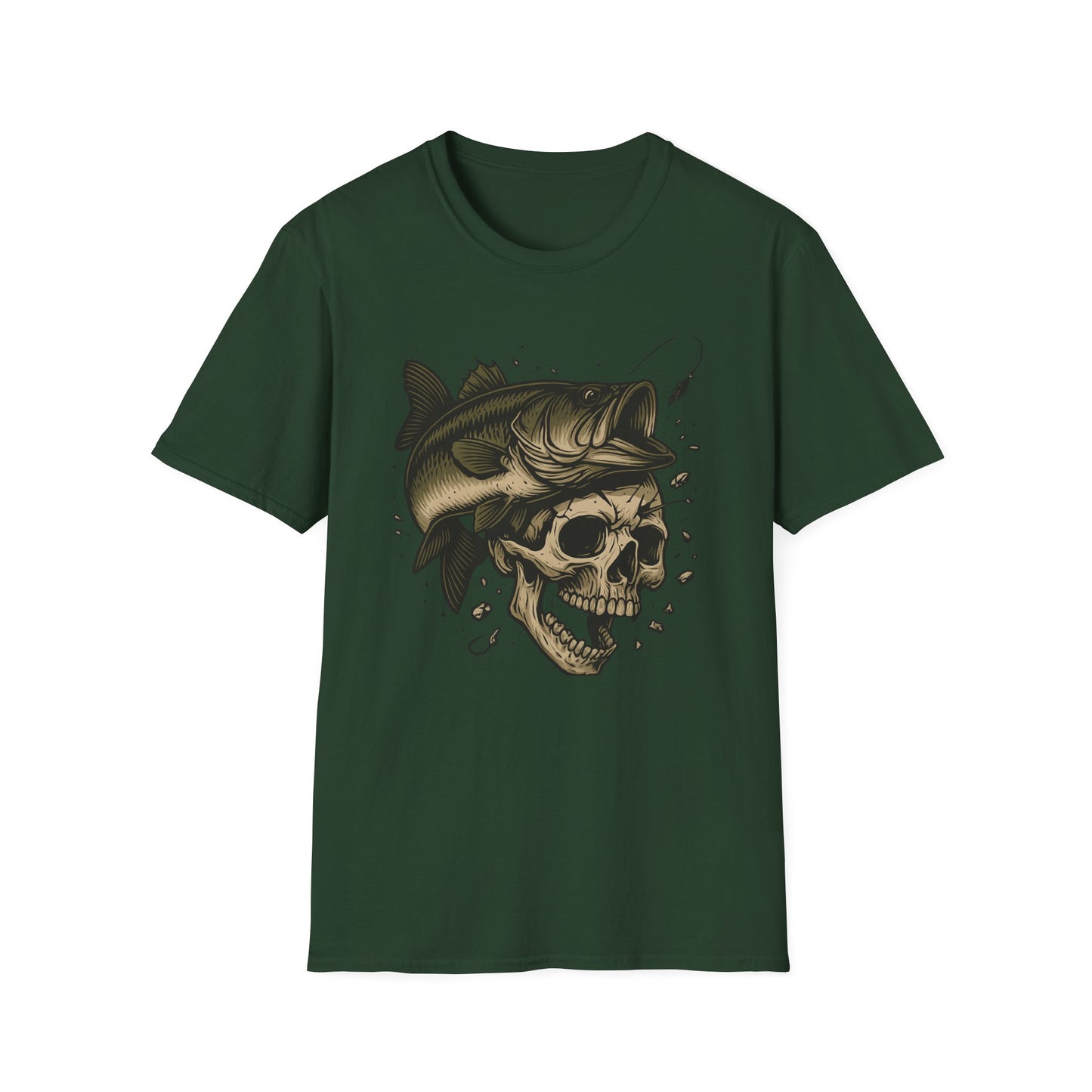 Bass to the Bone – Skull and Largemouth Fusion Fishing Shirt