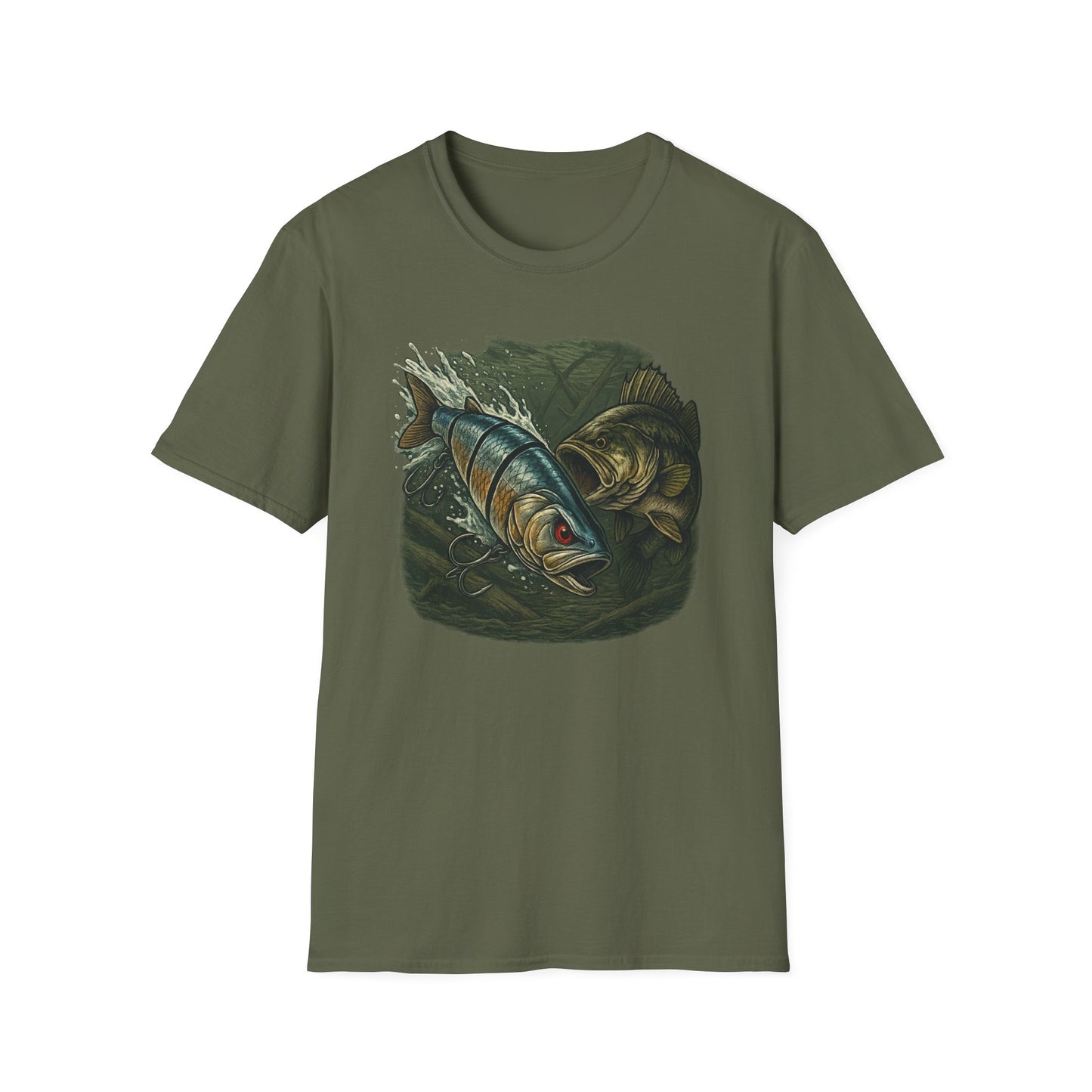 Cranky Swimbait Lure Front Logo Tee – Bass Fishing Apparel