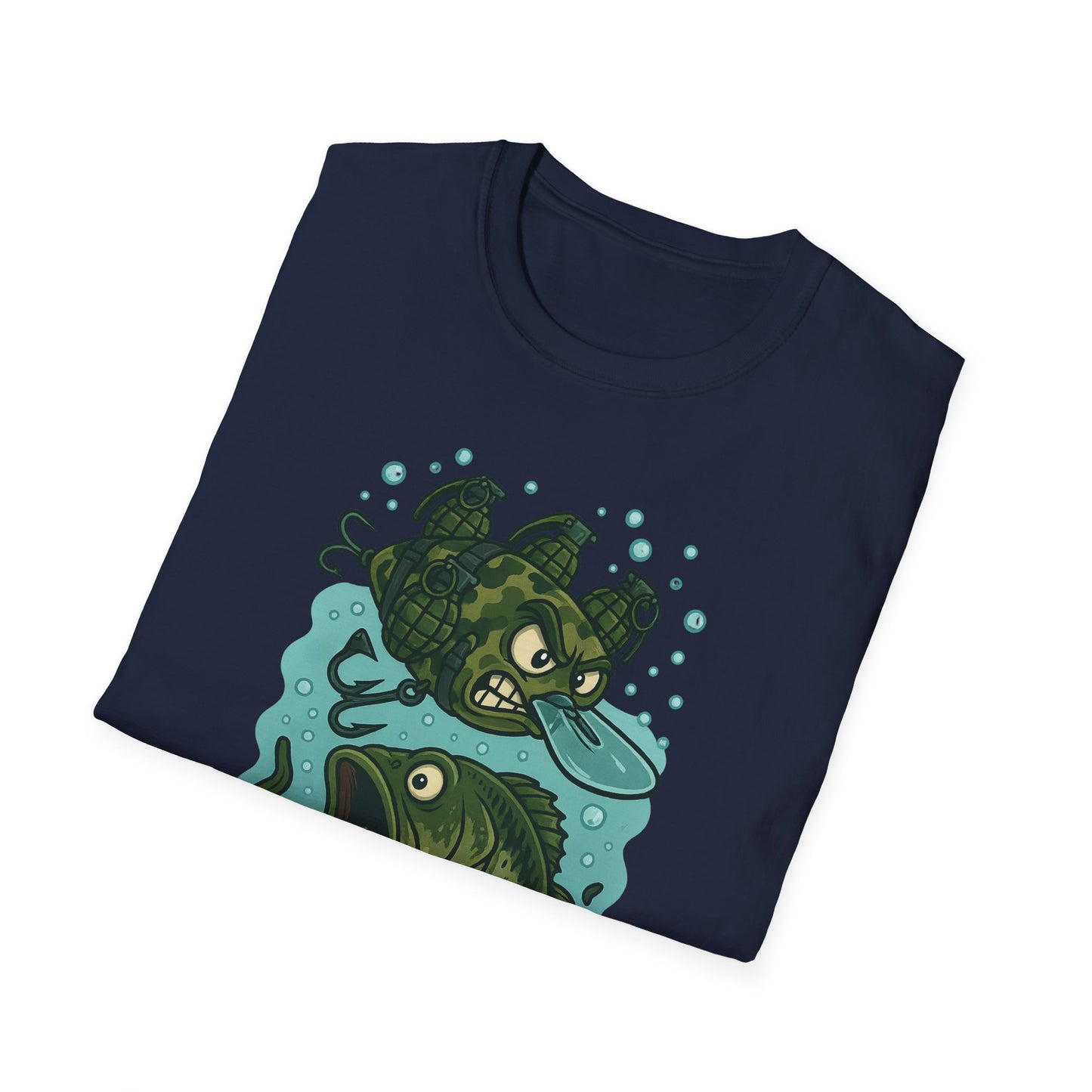 Cranky Grenade Lure Ambush Tee – Tactical Bass Fishing Cartoon Shirt