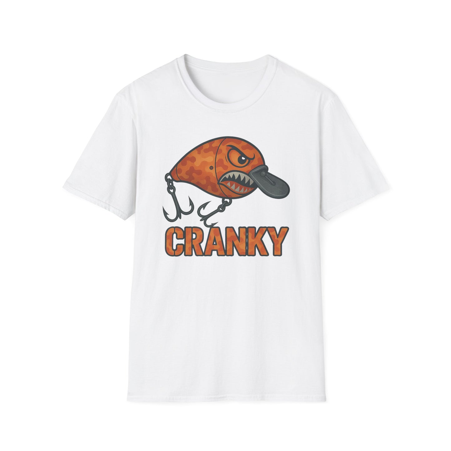 CRANKY Orange Camo Series - Crankbait Shirt – High-Heat Bass Fishing Tee - Bomber Style