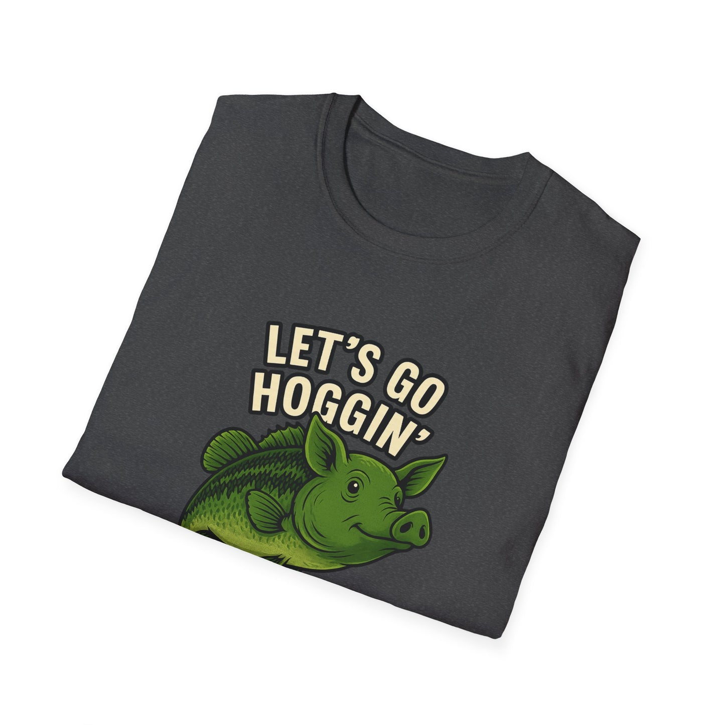 Let’s Go Hoggin’ – Funny Bass Fishing Pig Hybrid T-Shirt