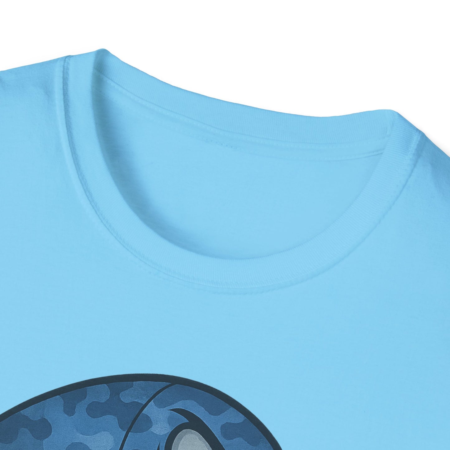 CRANKY Blue Camo Series Crankbait Shirt – Cold-Blooded Bass Fishing Tee - Bomber Style