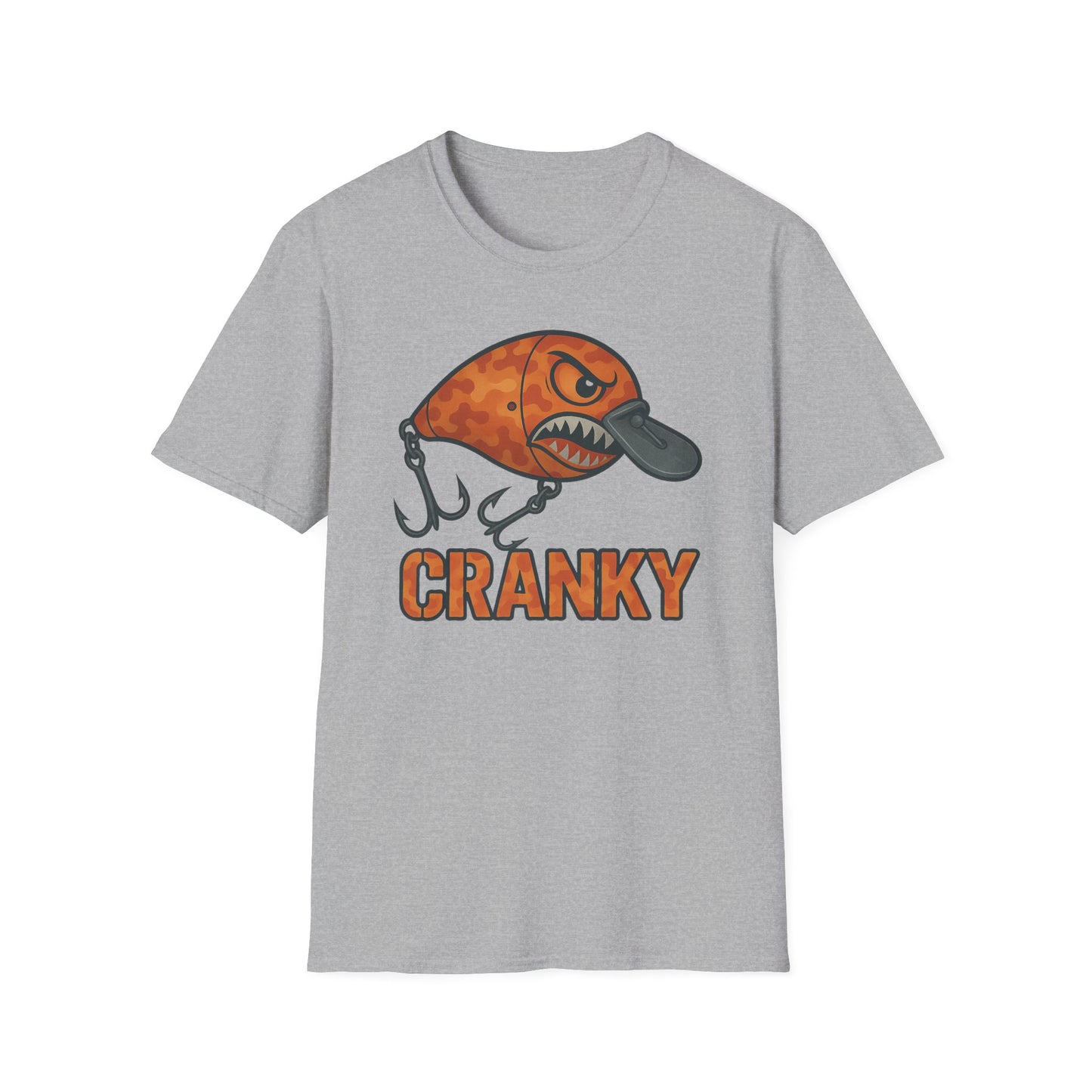 CRANKY Orange Camo Series - Crankbait Shirt – High-Heat Bass Fishing Tee - Bomber Style