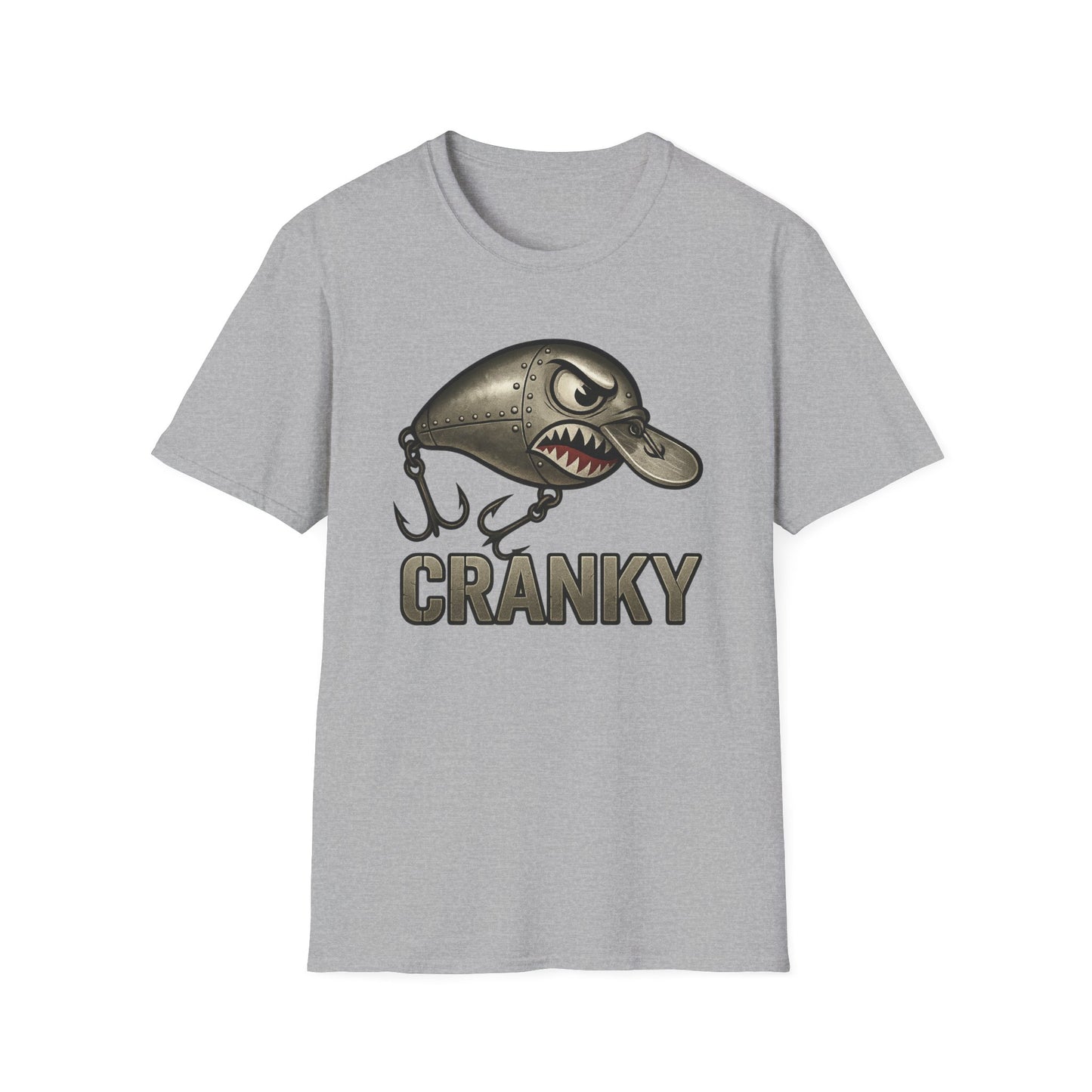 CRANKY Steel Crankbait Shirt – Industrial Bass Fishing Tee - Bomber Style