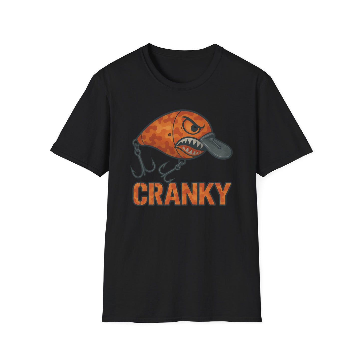 CRANKY Orange Camo Series - Crankbait Shirt – High-Heat Bass Fishing Tee - Bomber Style