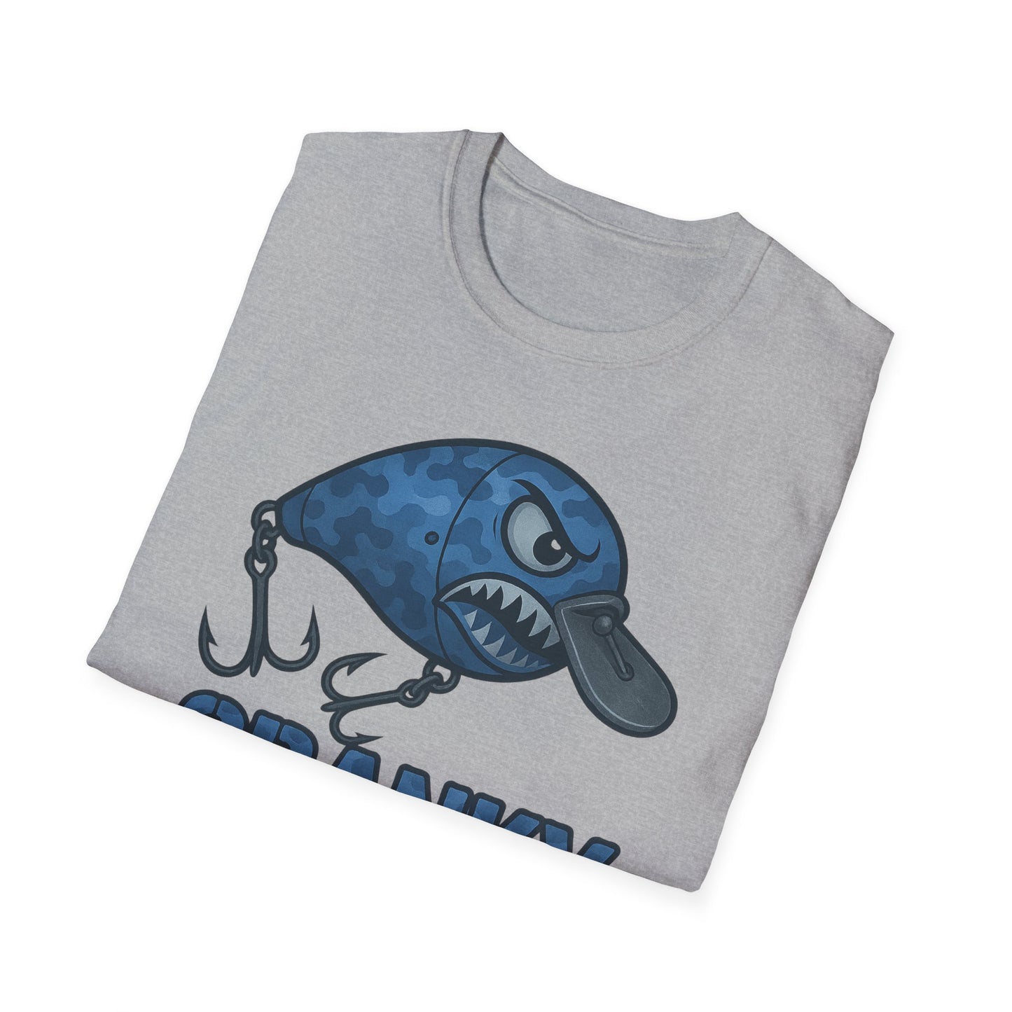 CRANKY Blue Camo Series Crankbait Shirt – Cold-Blooded Bass Fishing Tee - Bomber Style