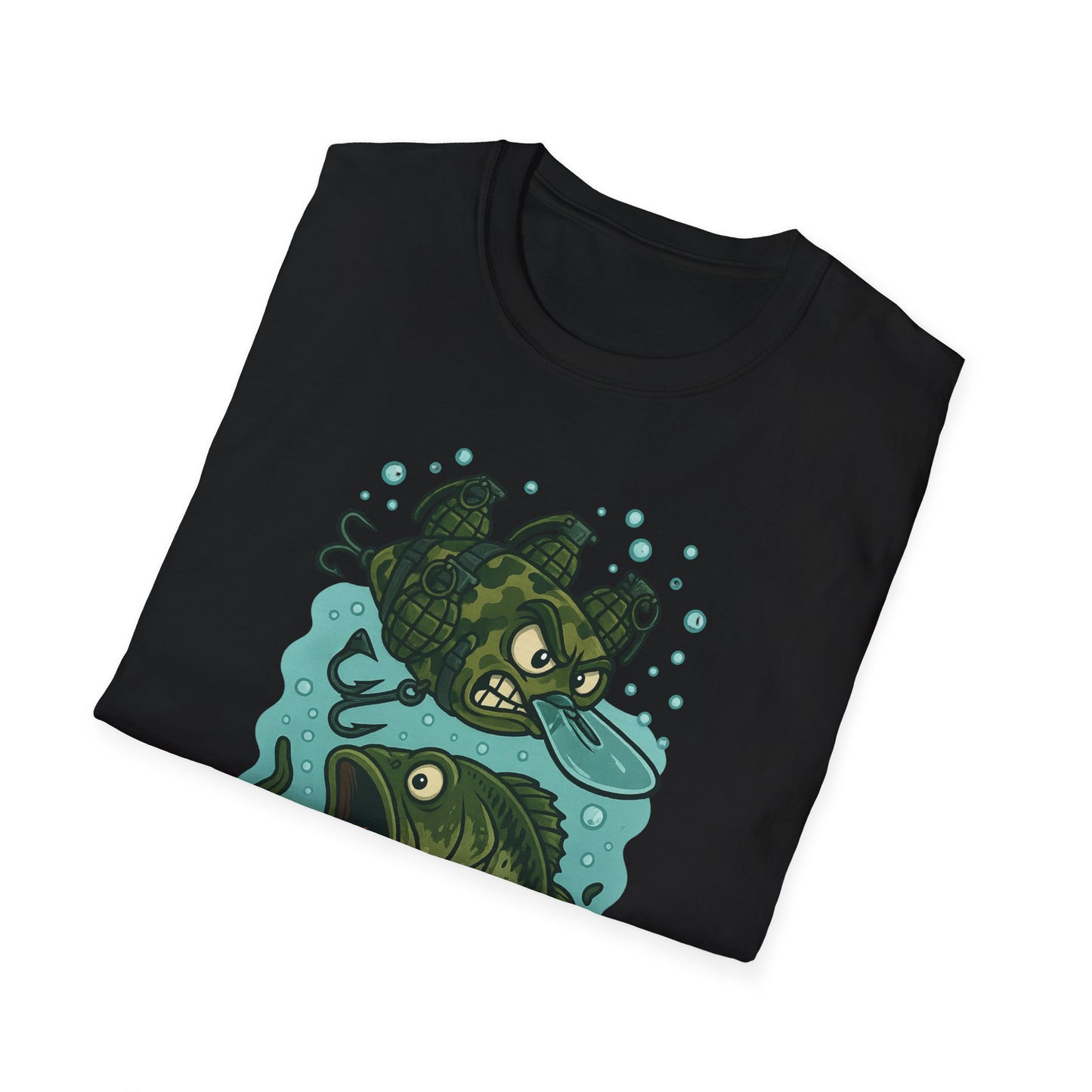 Cranky Grenade Lure Ambush Tee – Tactical Bass Fishing Cartoon Shirt