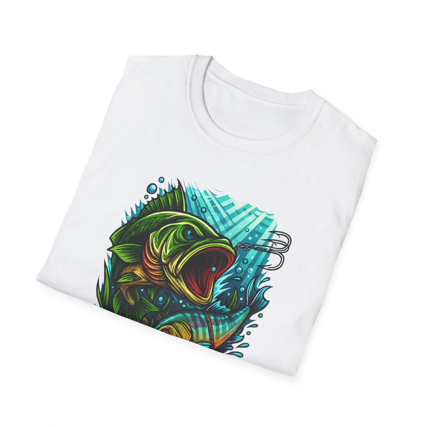 Hooked Fury – Vivid Underwater Bass Strike Fishing Shirt - Glidebait fishing