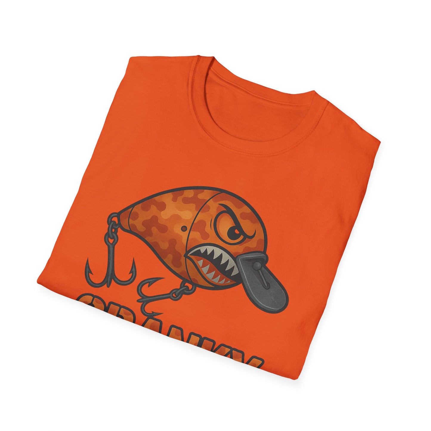 CRANKY Orange Camo Series - Crankbait Shirt – High-Heat Bass Fishing Tee - Bomber Style