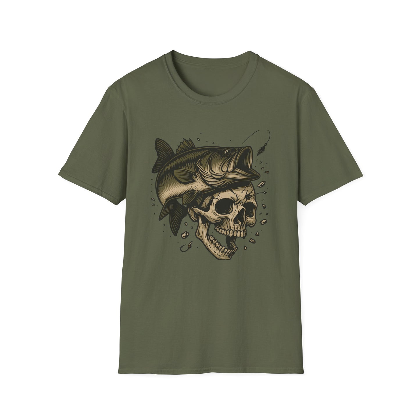 Bass to the Bone – Skull and Largemouth Fusion Fishing Shirt