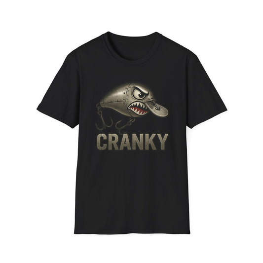 CRANKY Steel Crankbait Shirt – Industrial Bass Fishing Tee - Bomber Style