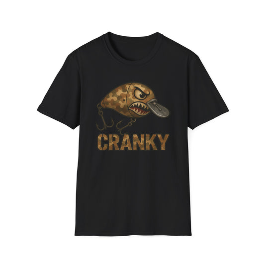 CRANKY Camo Series Crankbait Shirt – Tactical Bass Fishing Tee -Bomber Style