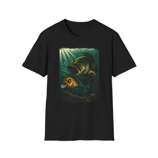 “Cranky Bass Chase – Bold Underwater Crankbait Attack Design”