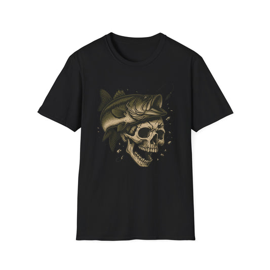 Bass to the Bone – Skull and Largemouth Fusion Fishing Shirt